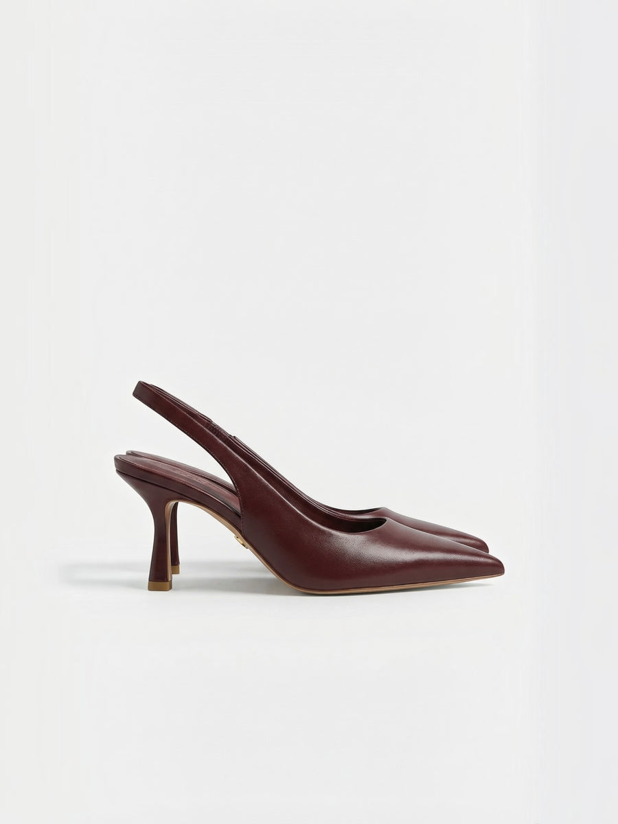 Nora Damen Pumps | PU-Leder Slingback, Eleganter Absatz - 7
