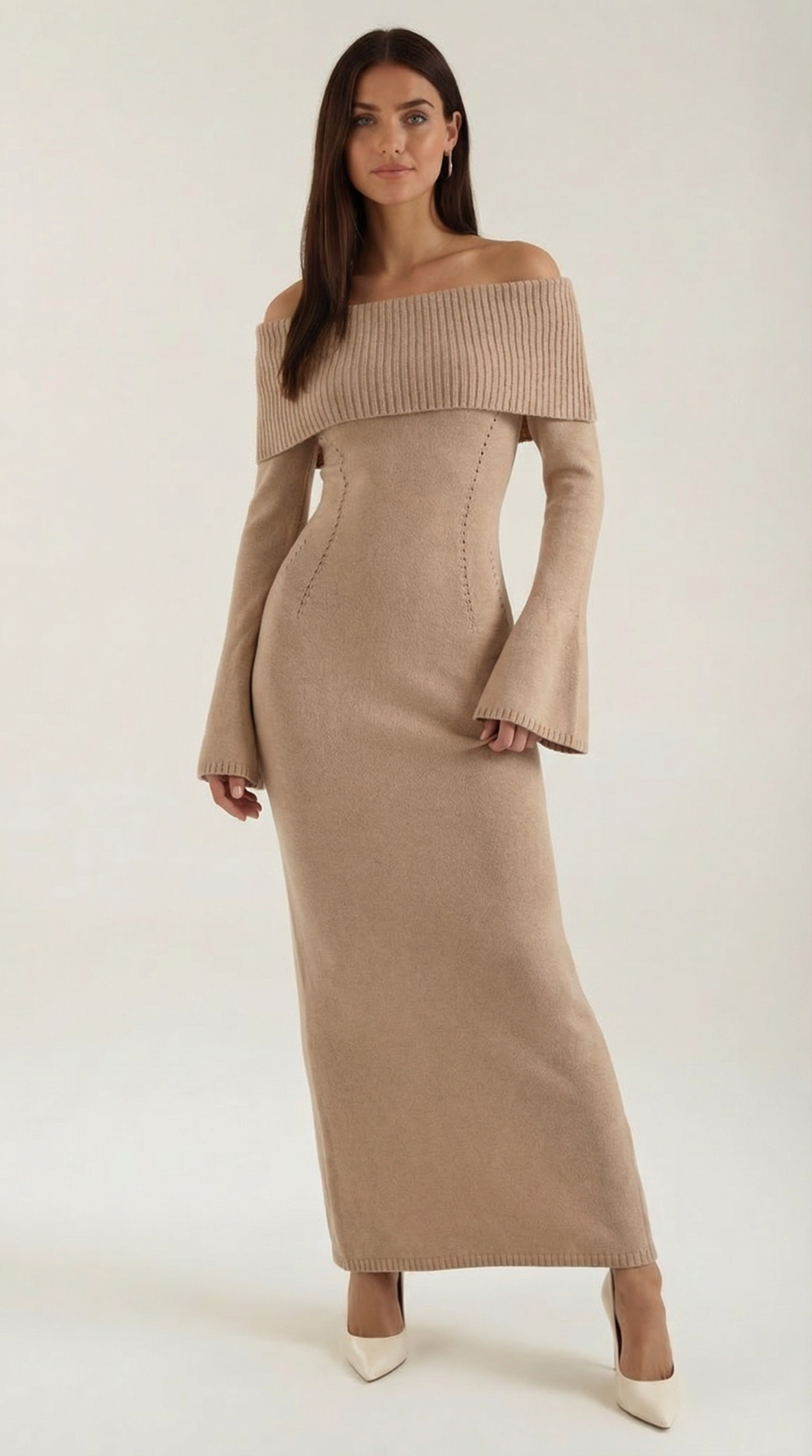 Quinlan Maxi-Off-Shoulder-Bodycon-Kleid