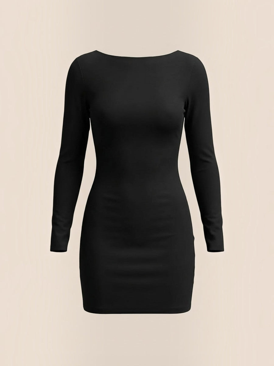 Cora Minikleid Langarm mit Rückenausschnitt