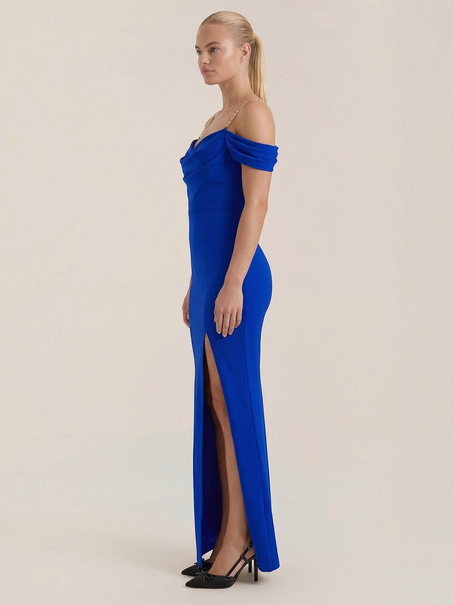 Daphne Off Shoulder Slit Maxi Dress
