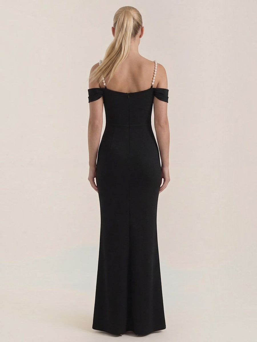Daphne Off Shoulder Slit Maxi Dress