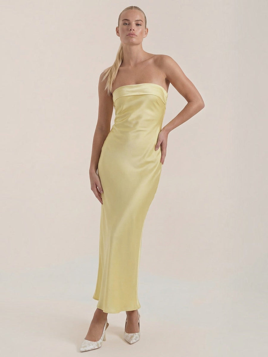 Elsa Schulterfreies Maxi-Abendkleid