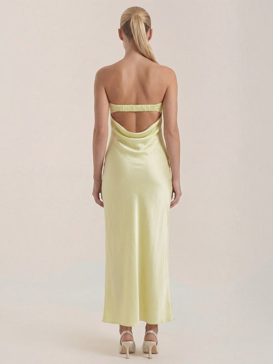 Elsa Schulterfreies Maxi-Abendkleid