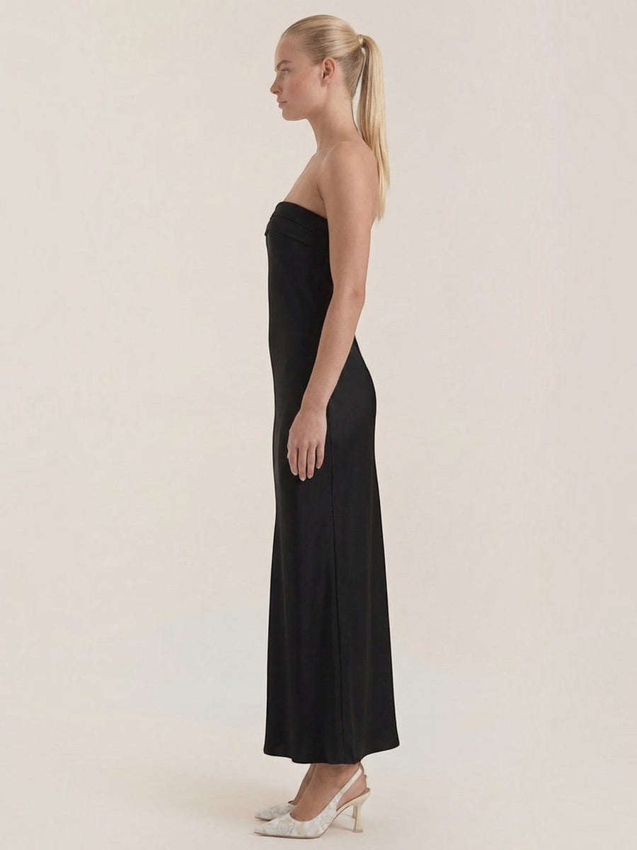 Elsa Schulterfreies Maxi-Abendkleid