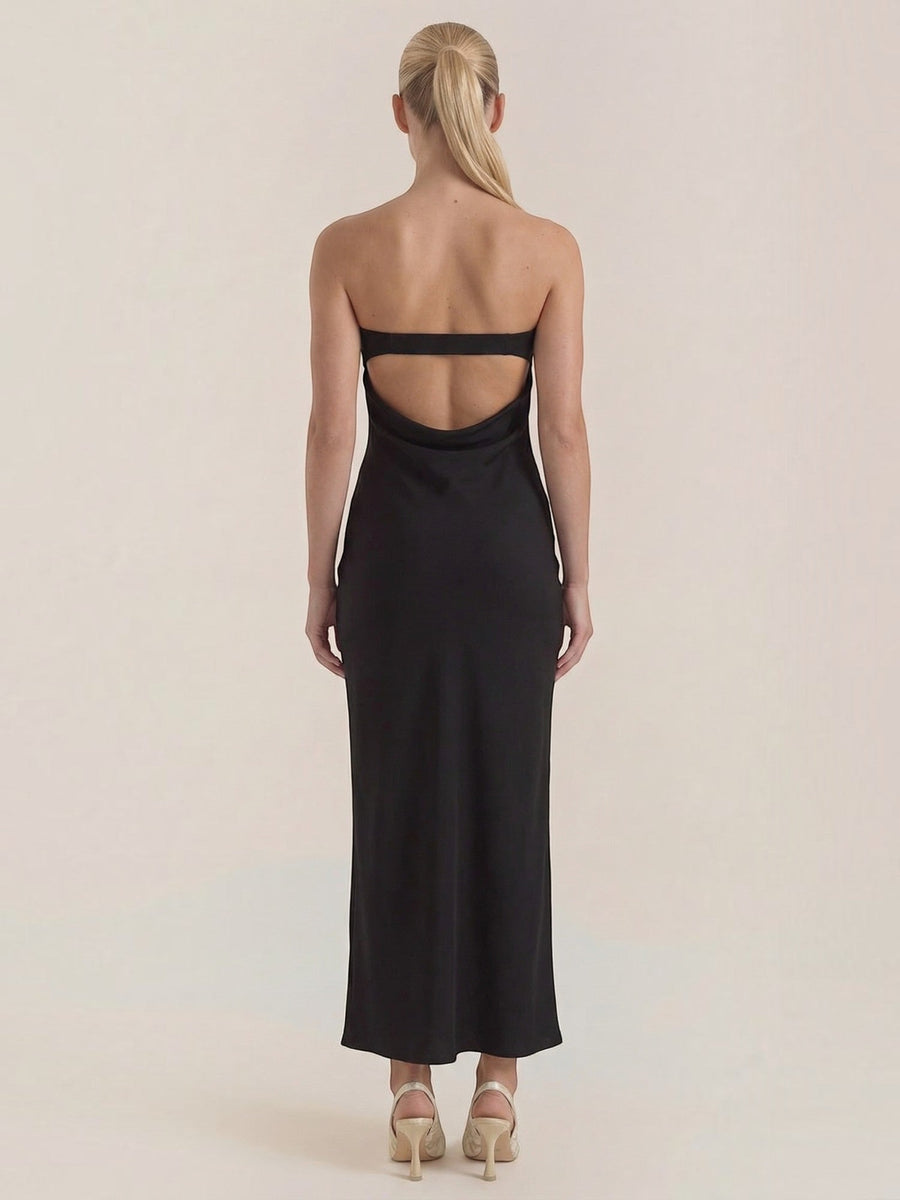 Elsa Schulterfreies Maxi-Abendkleid