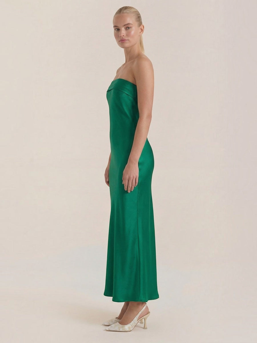 Elsa Schulterfreies Maxi-Abendkleid