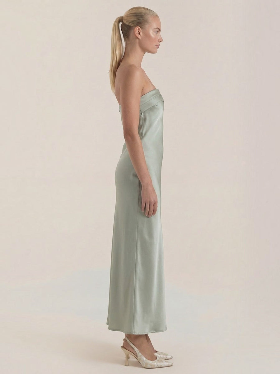 Elsa Schulterfreies Maxi-Abendkleid
