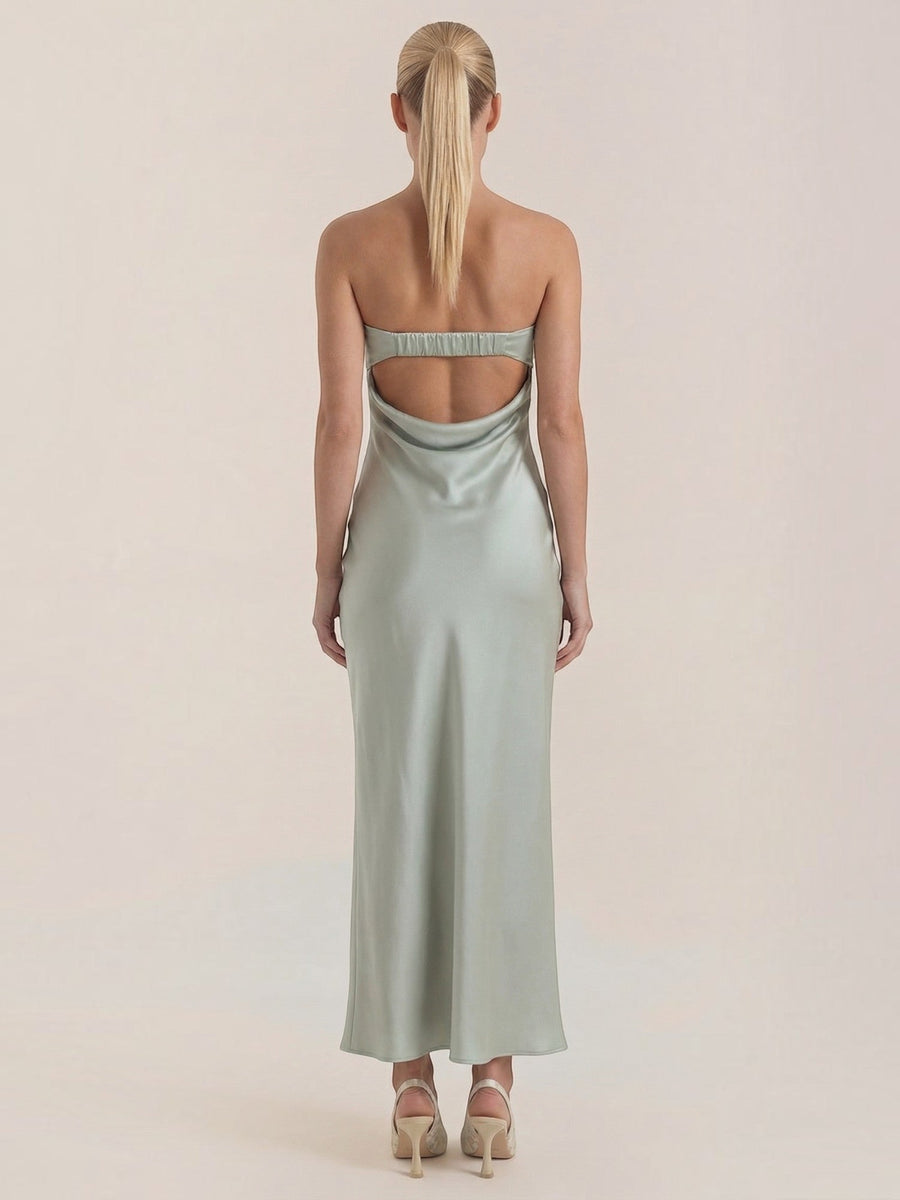 Elsa Schulterfreies Maxi-Abendkleid