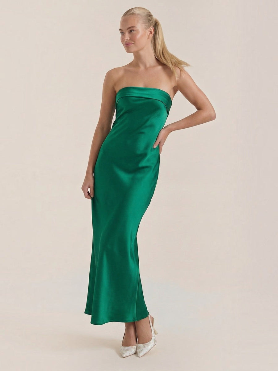 Elsa Schulterfreies Maxi-Abendkleid