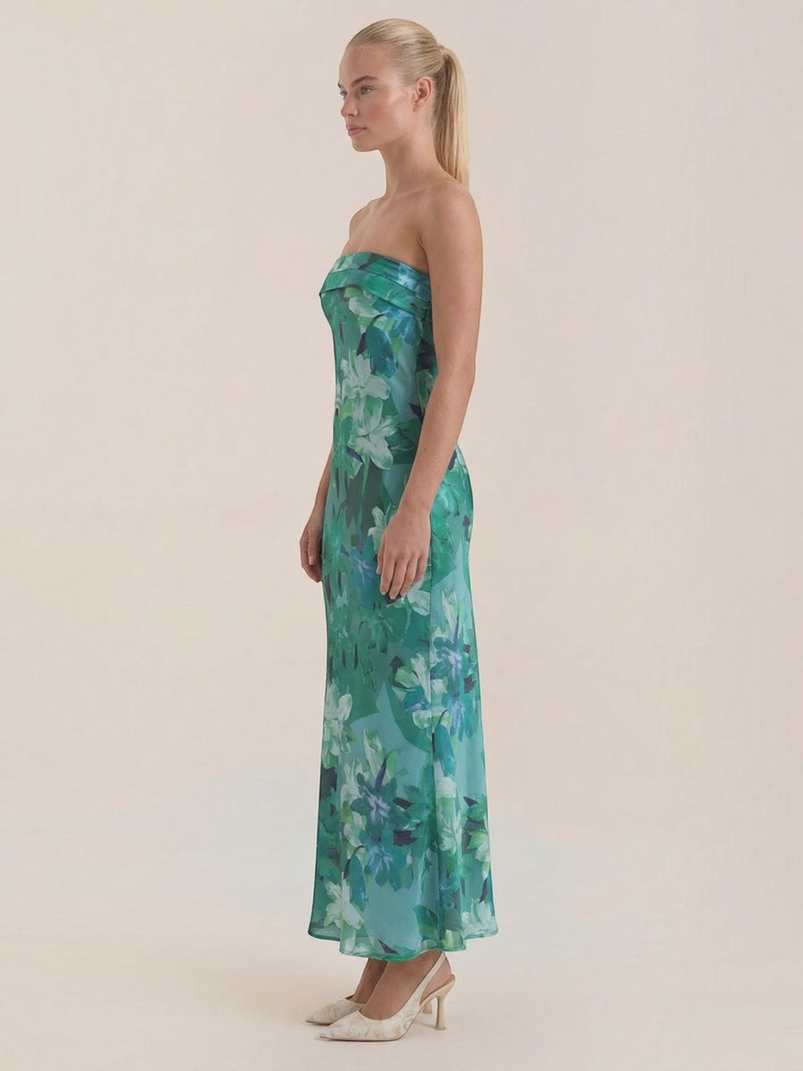 Elsa Schulterfreies Maxi-Abendkleid