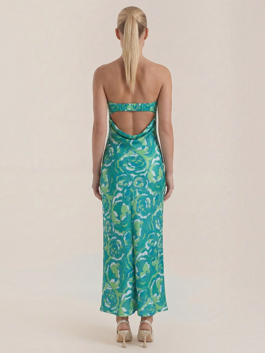 Elsa Schulterfreies Maxi-Abendkleid