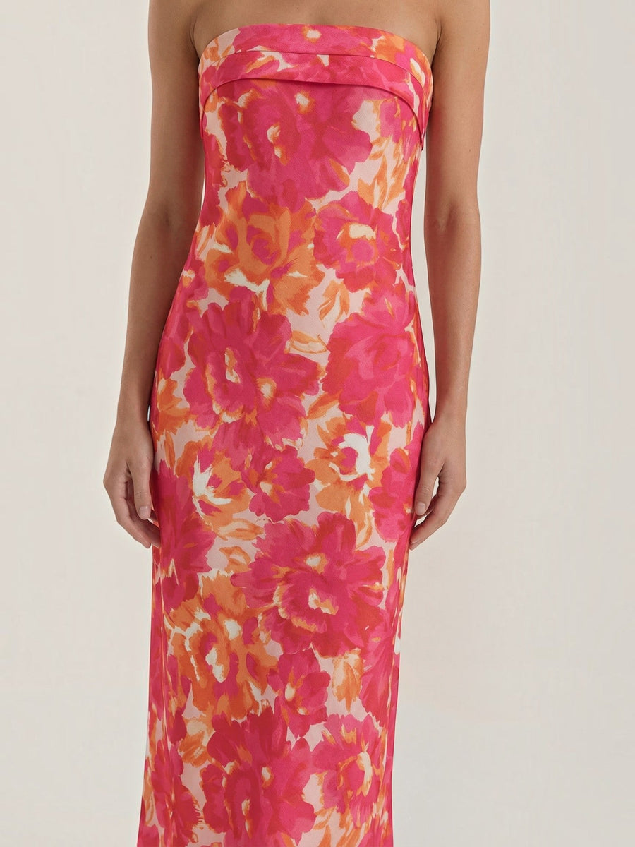Elsa Schulterfreies Maxi-Abendkleid