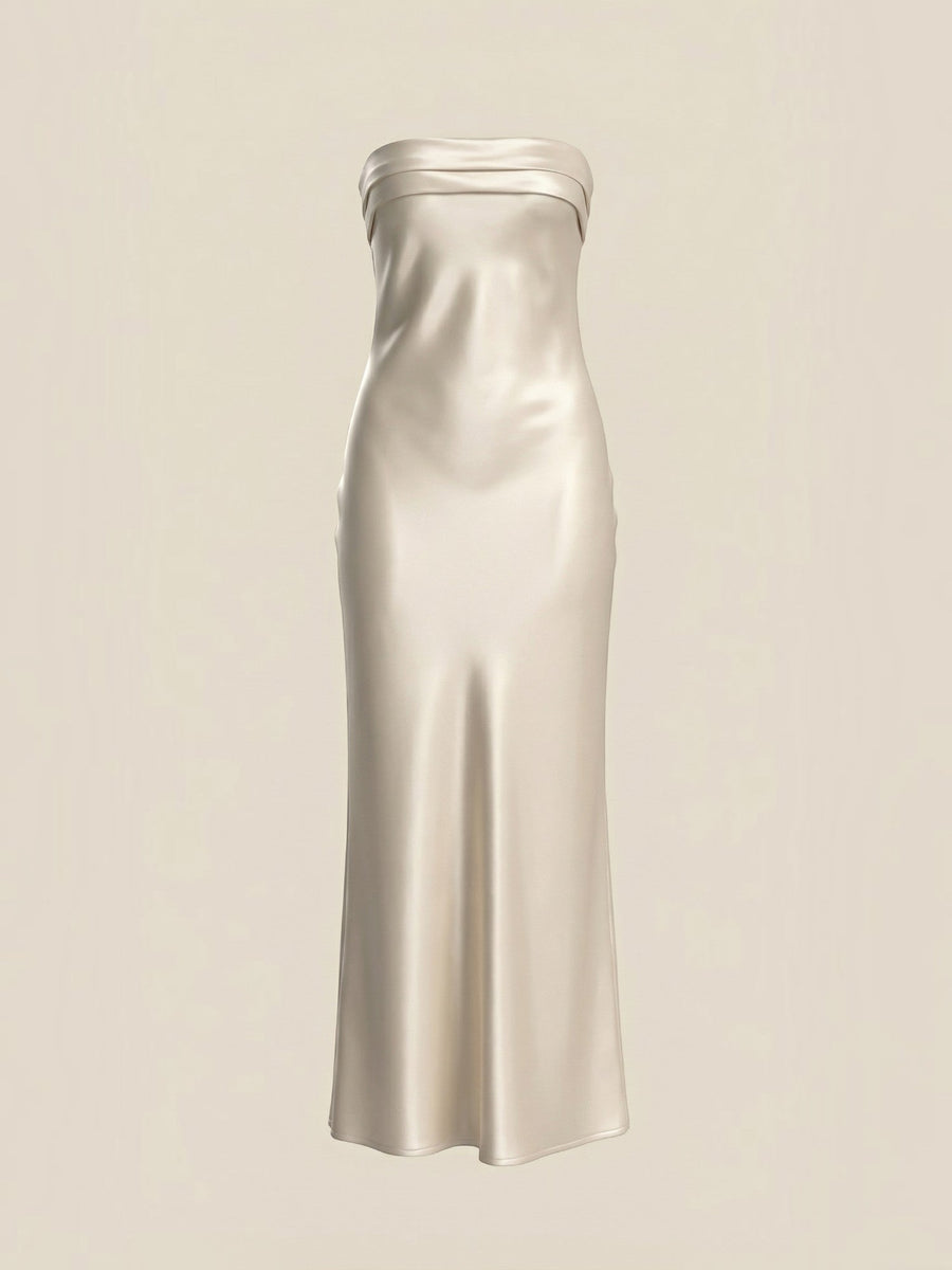 Elsa Schulterfreies Maxi-Abendkleid