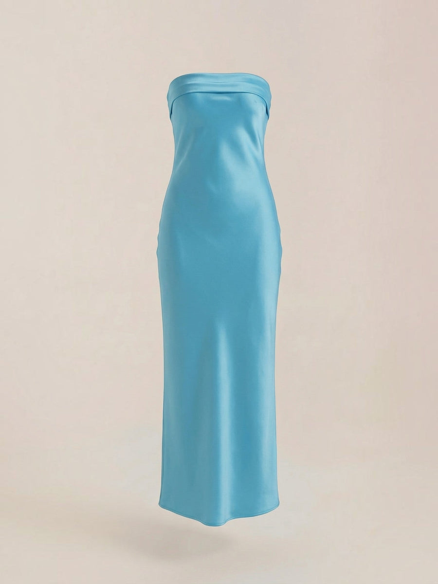 Elsa Schulterfreies Maxi-Abendkleid