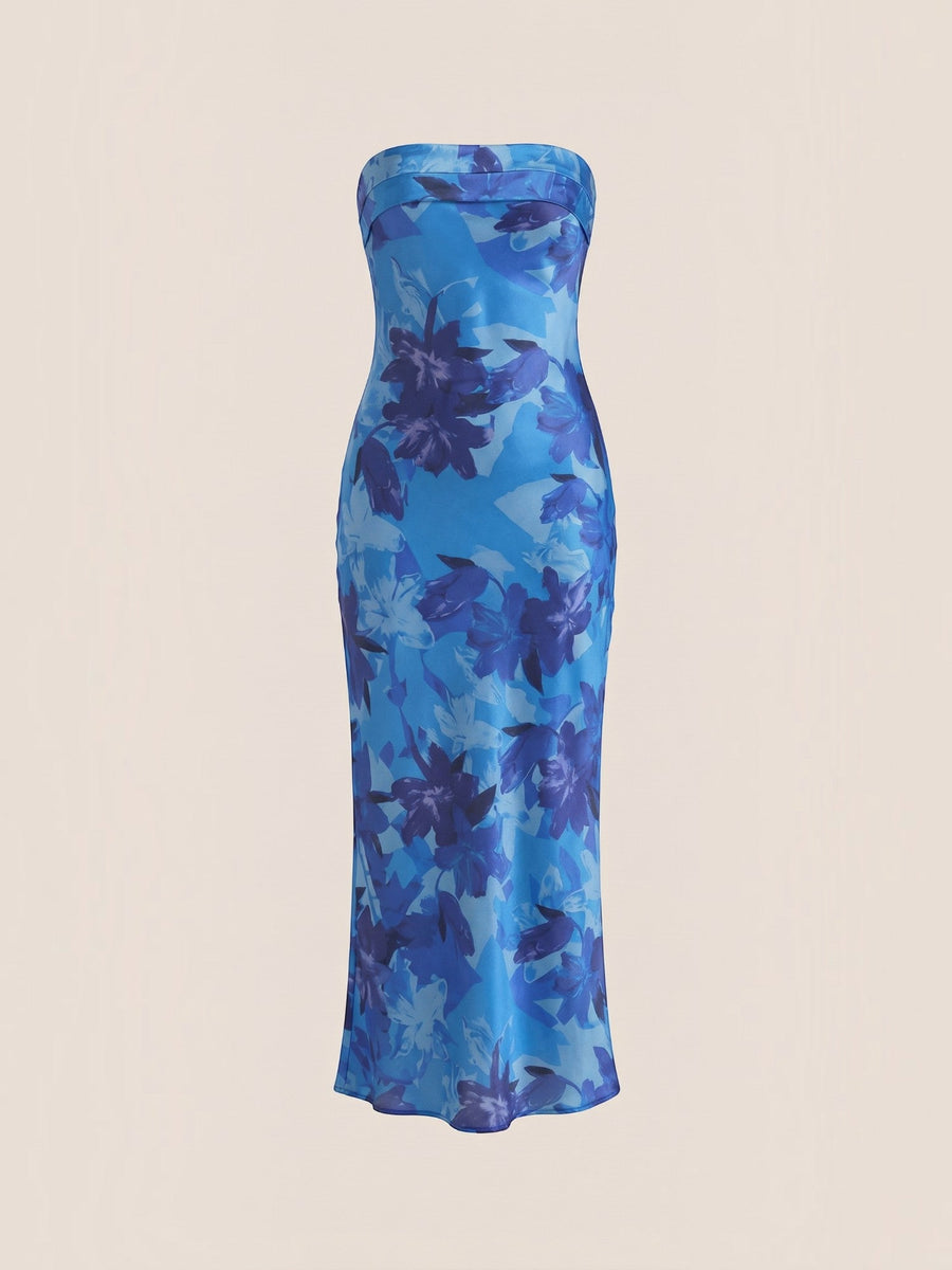 Elsa Schulterfreies Maxi-Abendkleid