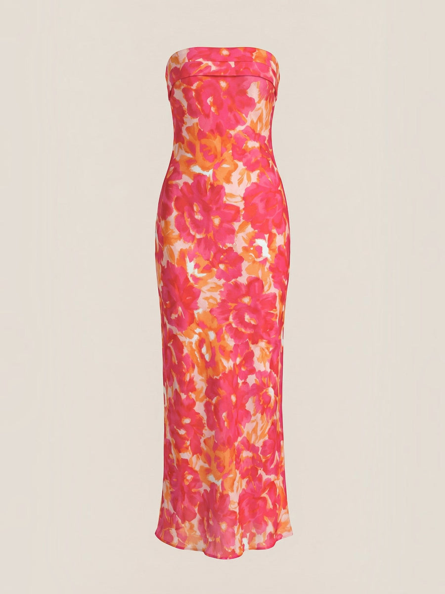 Elsa Schulterfreies Maxi-Abendkleid