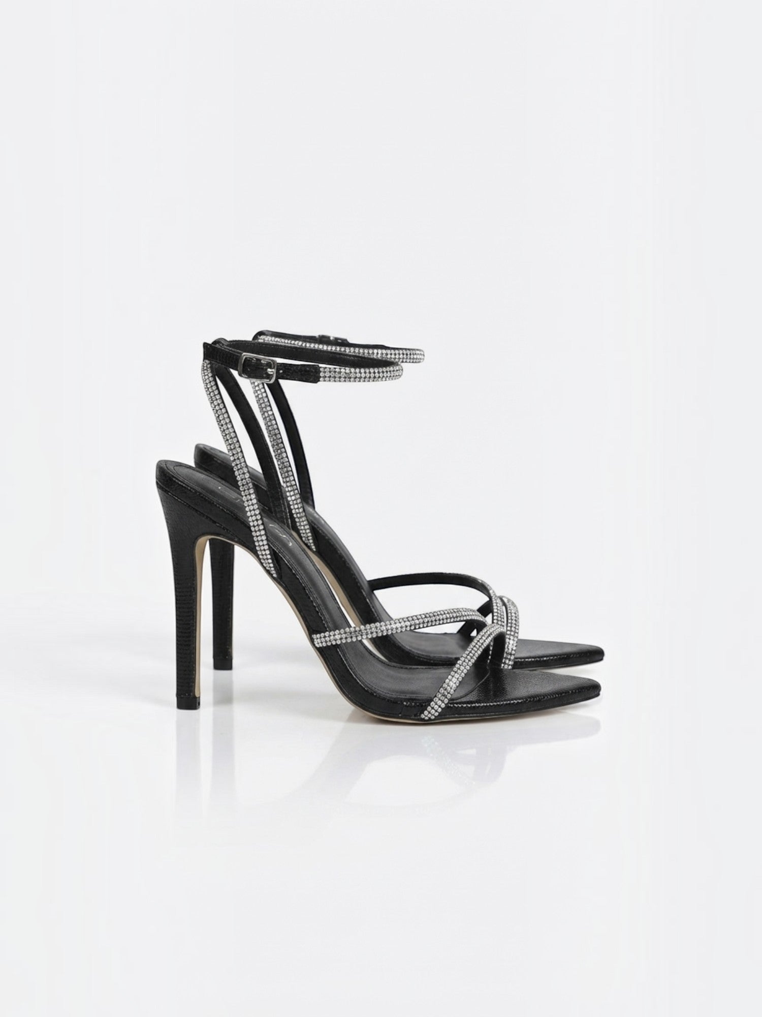 Virelle High Heel Sandaletten mit Strassriemchen