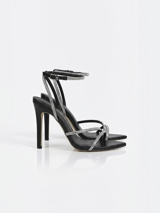 Virelle High Heel Sandaletten mit Strassriemchen