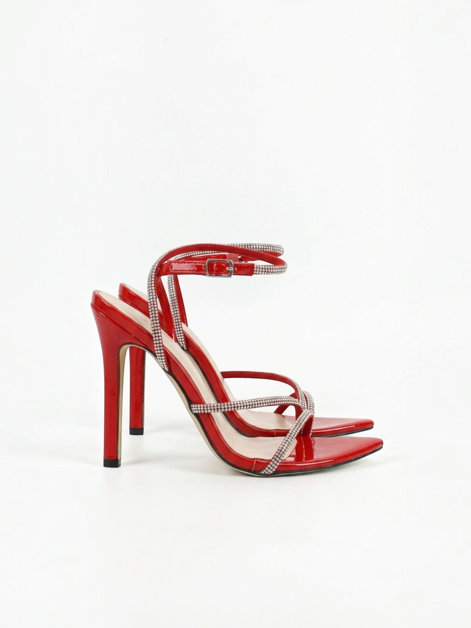 Virelle High Heel Sandaletten mit Strassriemchen