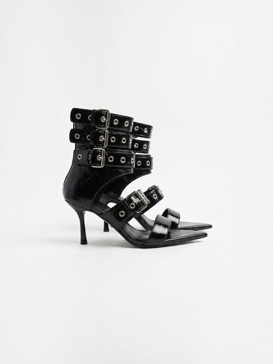 Elenique High Heel Sandaletten mit Schnallen