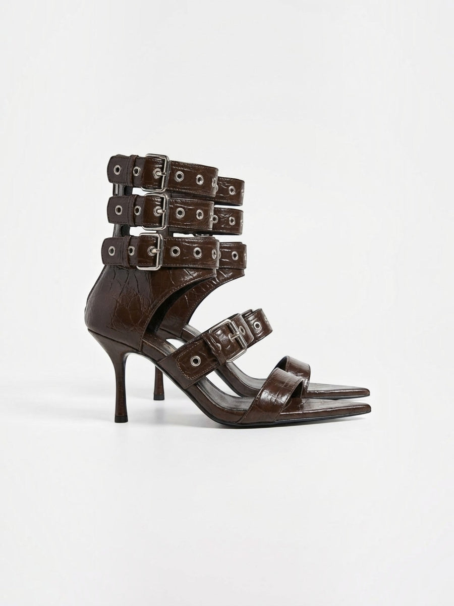 Elenique High Heel Sandaletten mit Schnallen
