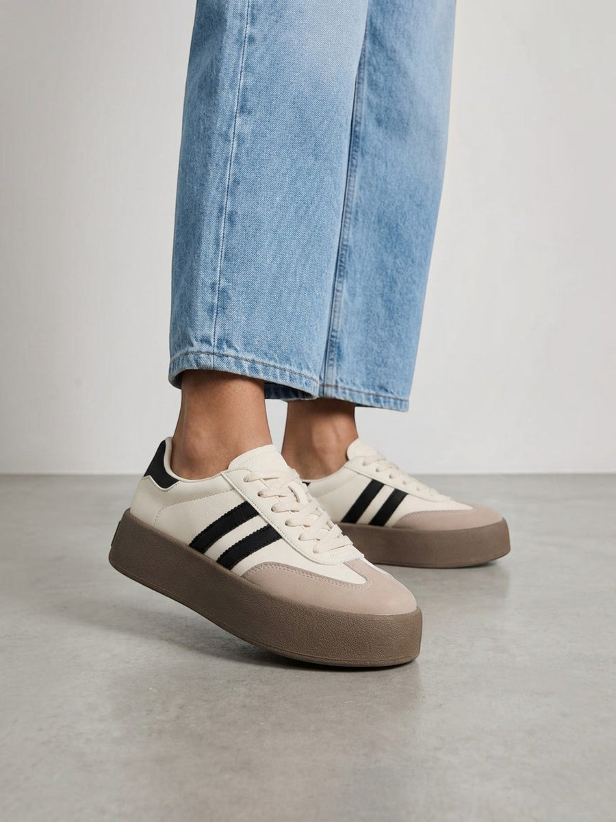 Iscella Plateau Sneaker mit Streifendetail