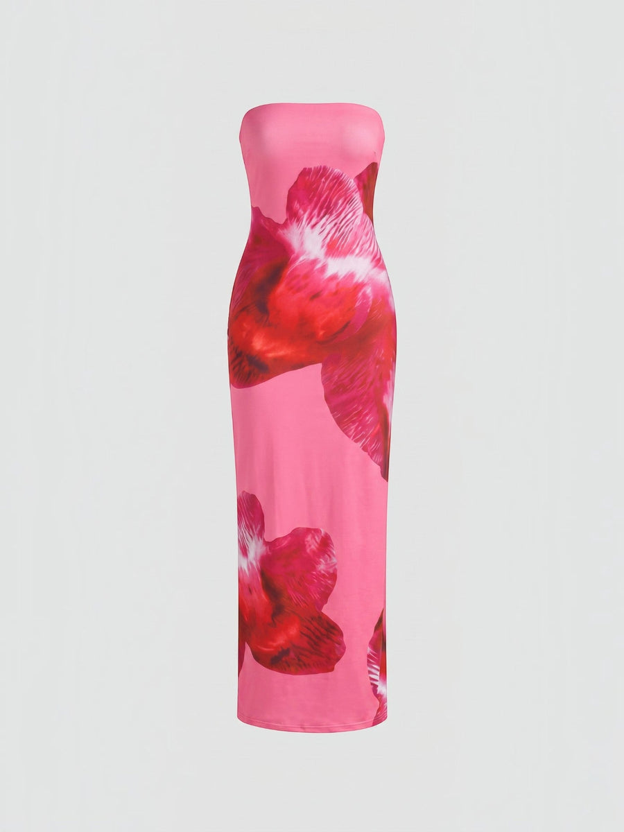 Dena Maxikleid Bandeau mit Blumenprint