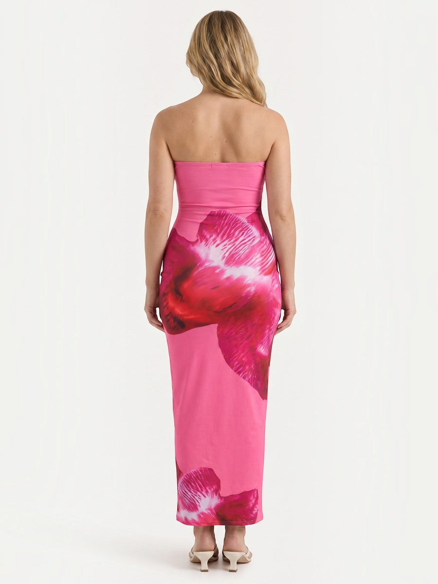 Dena Maxikleid Bandeau mit Blumenprint
