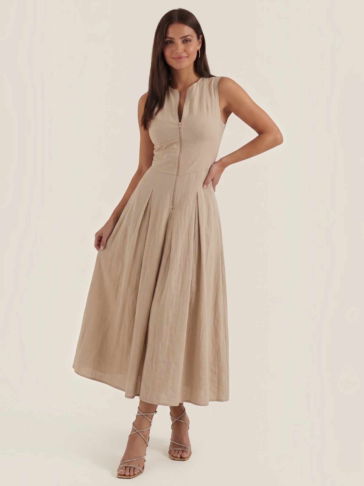 Nancy Midi-Kleid mit A-Linie Schnitt