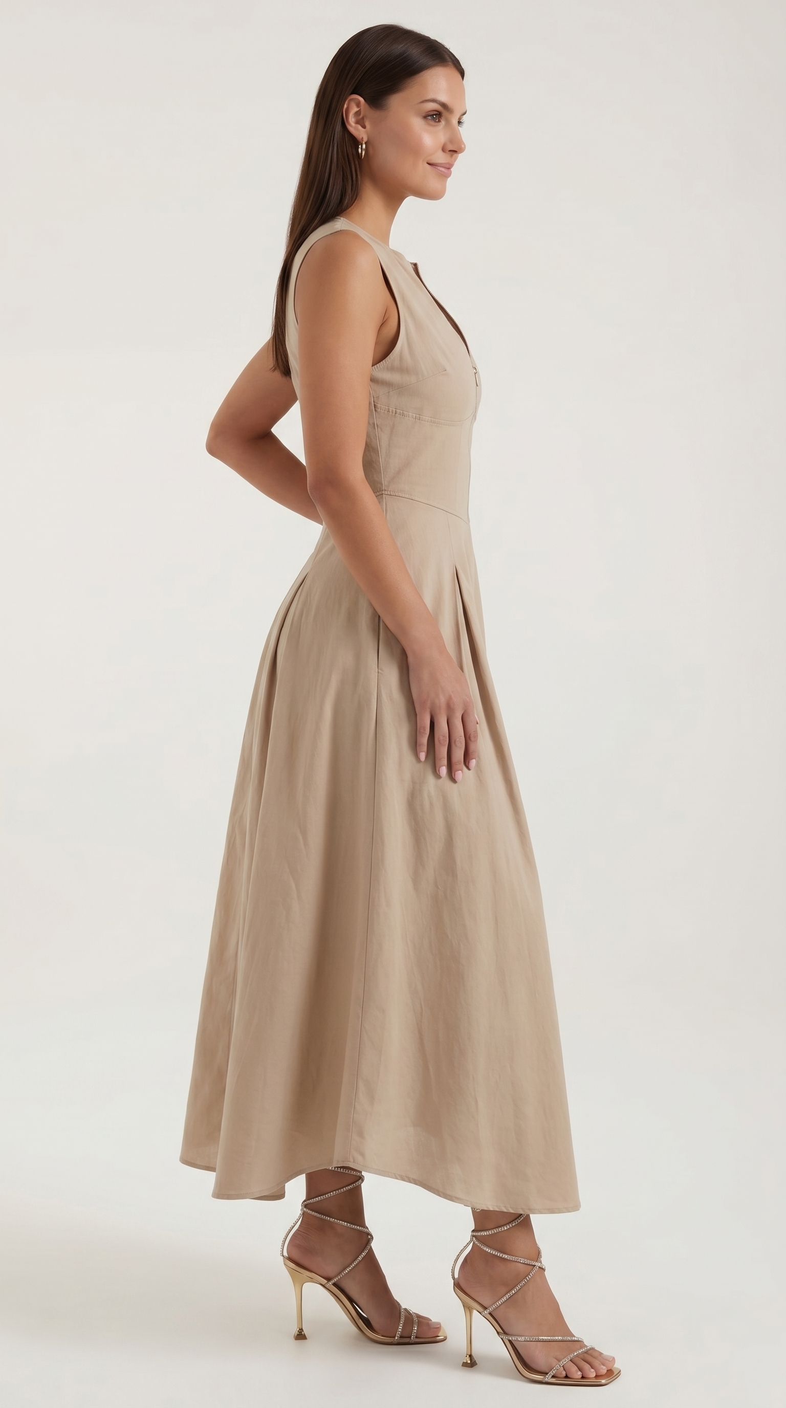 Nancy Midi-Kleid mit A-Linie Schnitt