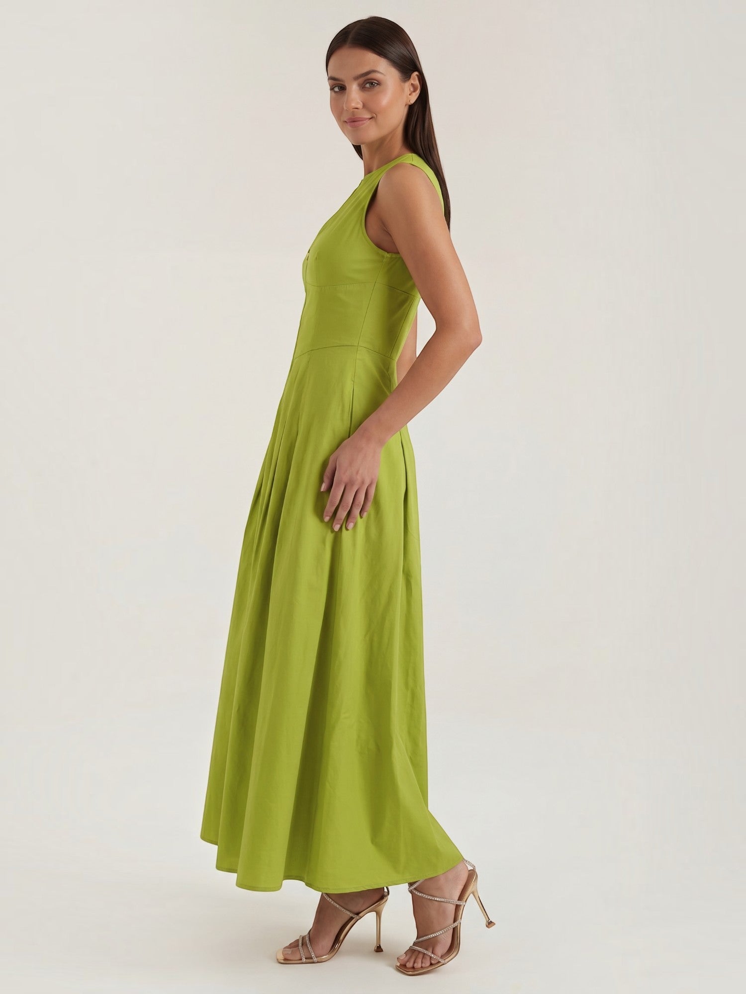 Nancy Midi-Kleid mit A-Linie Schnitt
