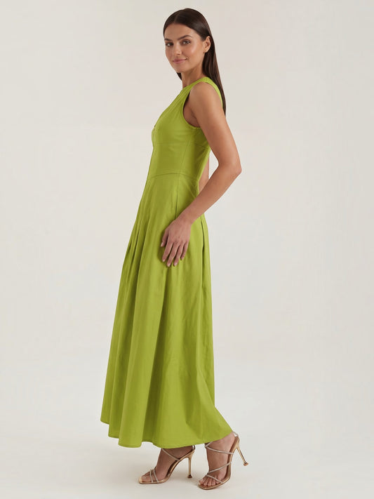 Nancy Midi-Kleid mit A-Linie Schnitt