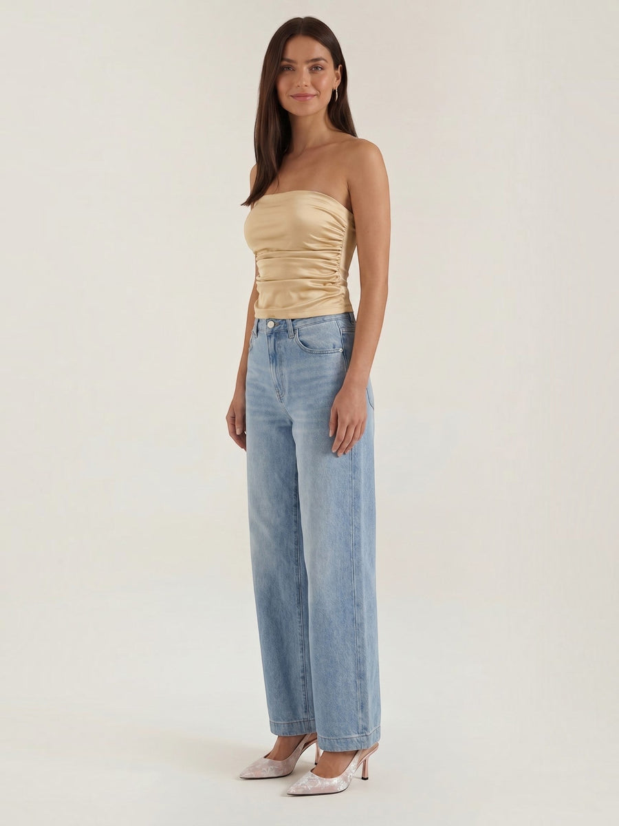 Guinevere Bandeau Top mit Raffung