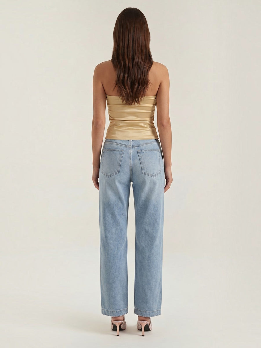 Guinevere Bandeau Top mit Raffung