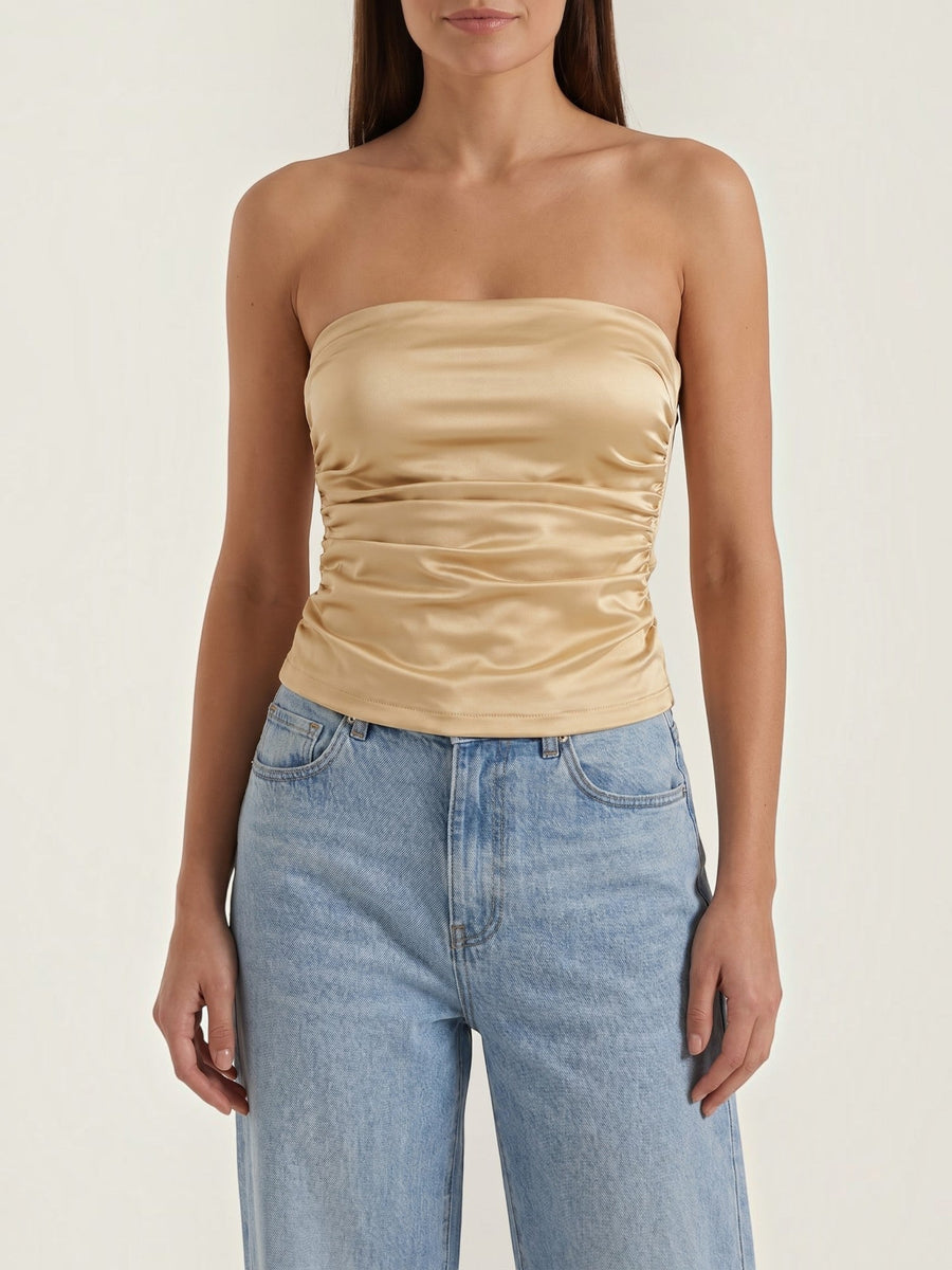 Guinevere Bandeau Top mit Raffung