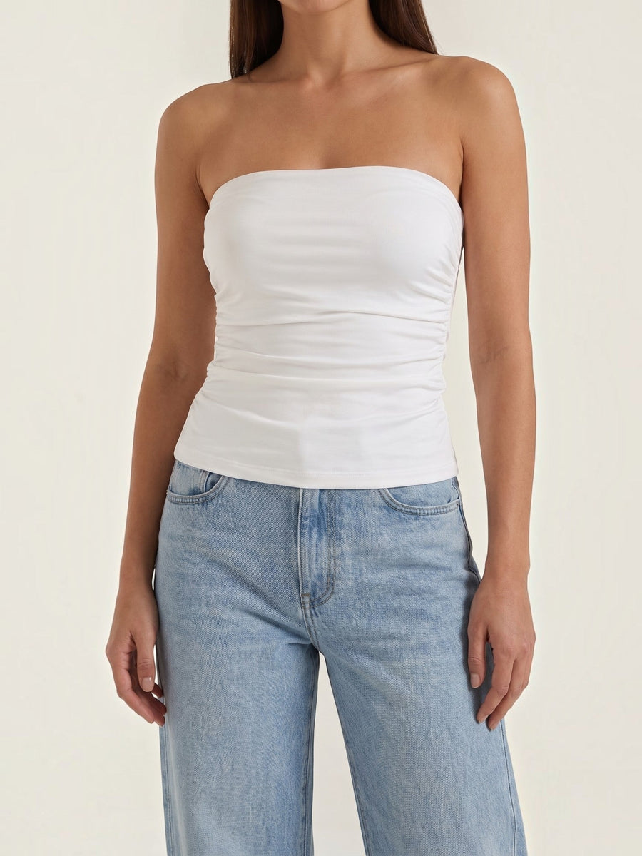 Guinevere Bandeau Top mit Raffung