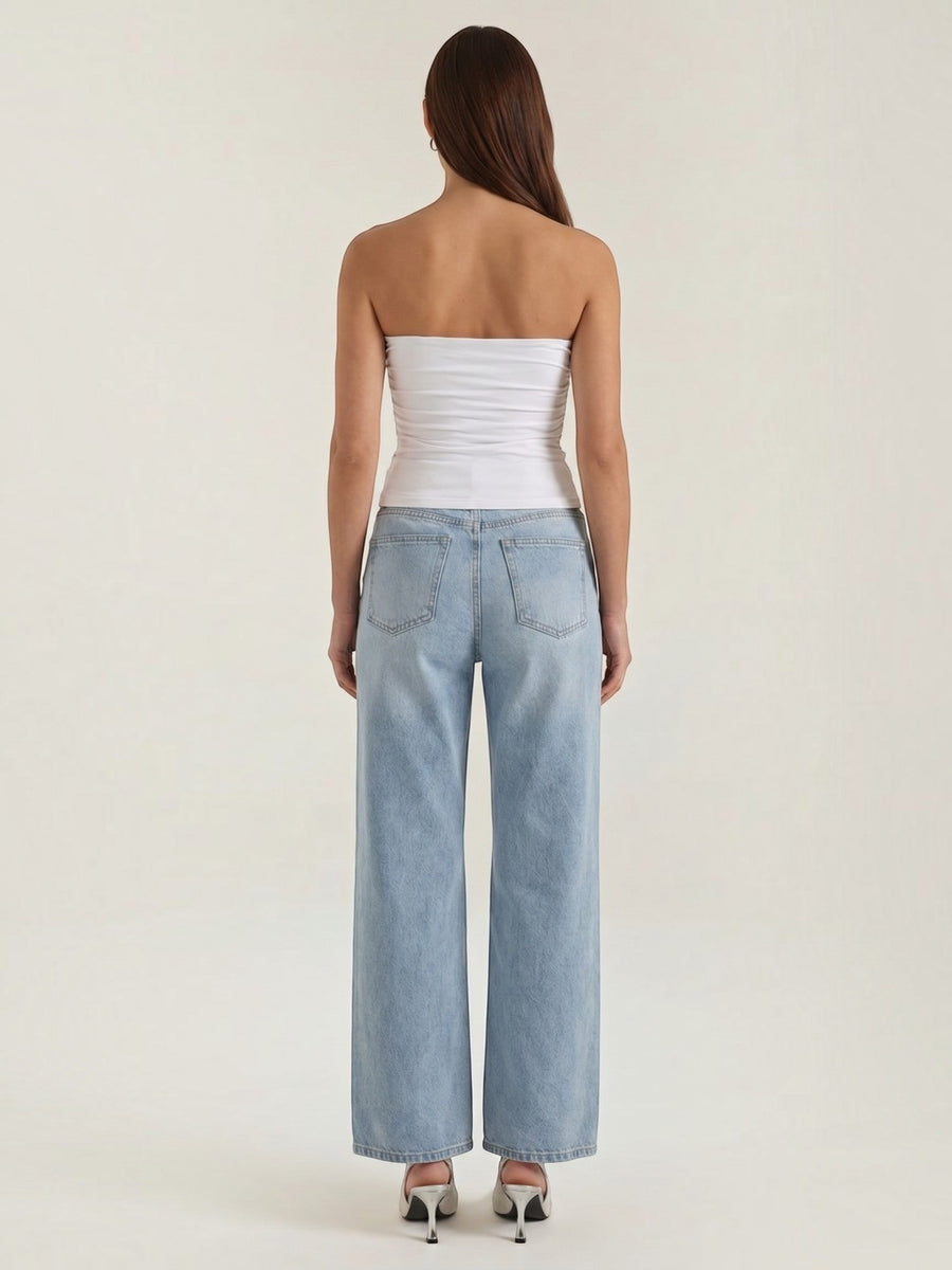 Guinevere Bandeau Top mit Raffung
