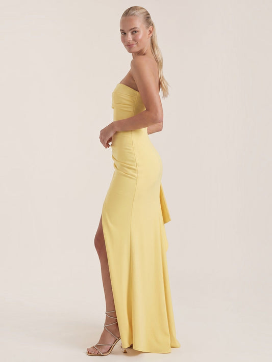 Sienna Maxi Abendkleid Bandeau mit Beinschlitz