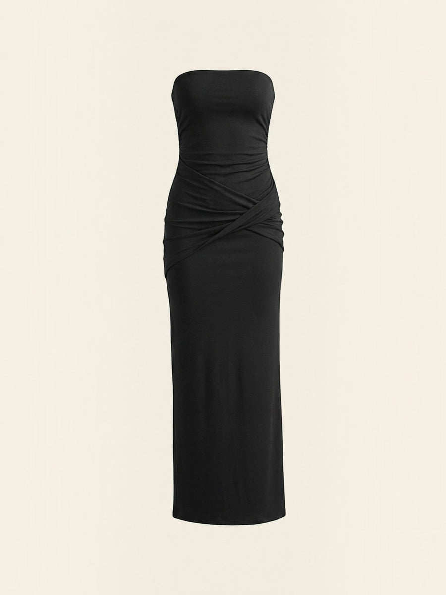 Quinn Maxikleid Bandeau mit Wickeloptik