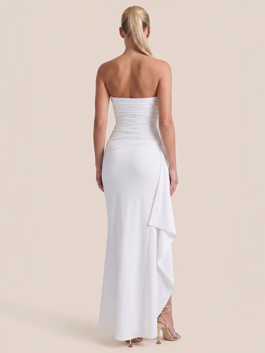 Sienna Maxi Abendkleid Bandeau mit Beinschlitz