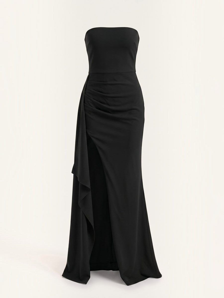 Sienna Maxi Abendkleid Bandeau mit Beinschlitz