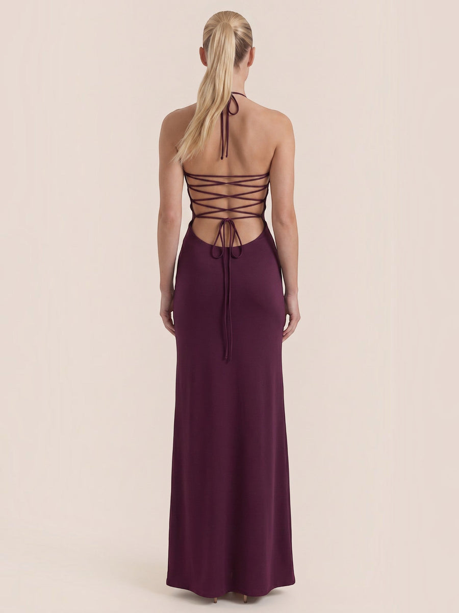 Sierra Maxi Abendkleid Neckholder mit Paillettenoberteil