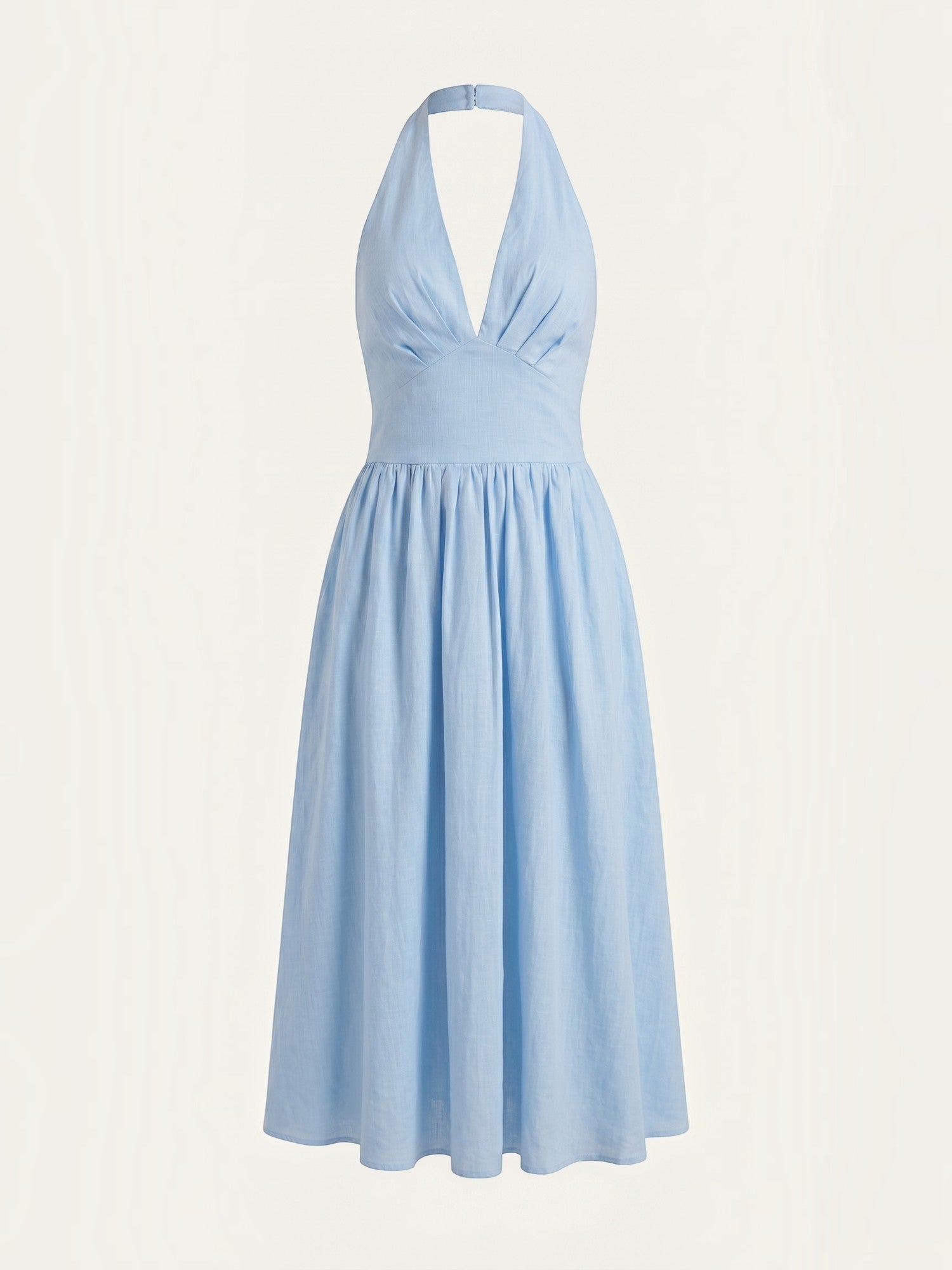 Harlow Neckholder-Midikleid mit V-Ausschnitt