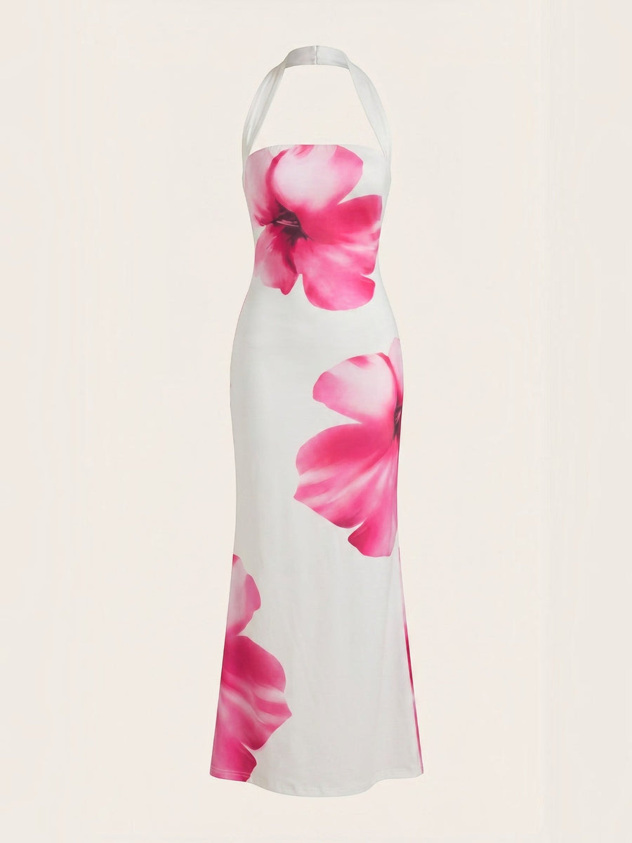 Remi Neckholder-Maxikleid mit Blumenprint