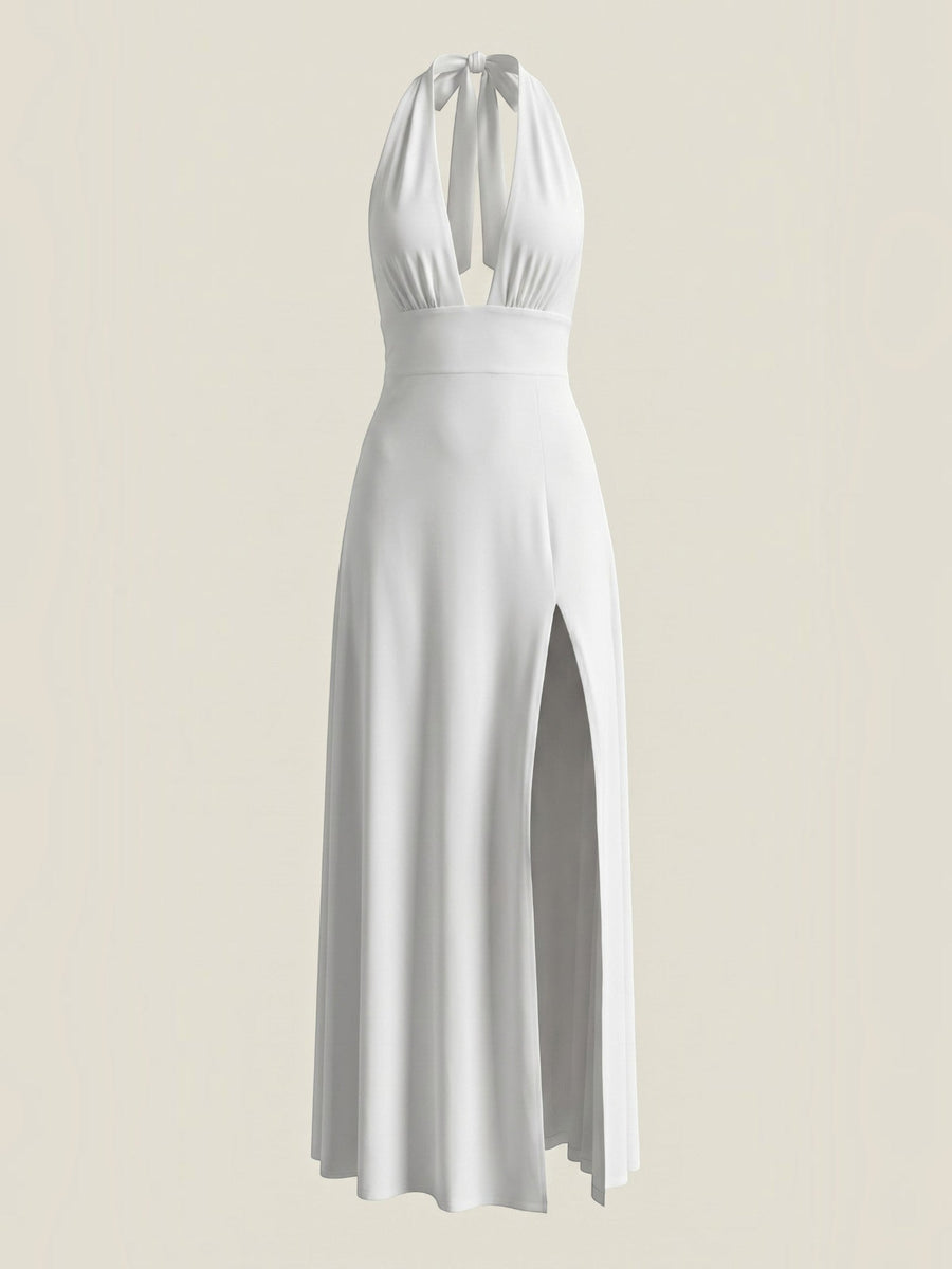 Anya Maxi Abendkleid Neckholder mit Beinschlitz