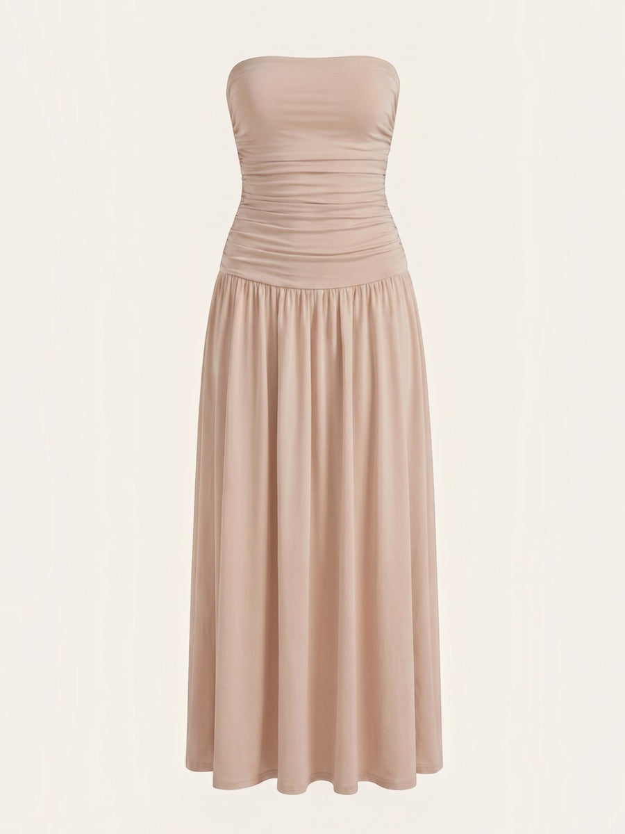 Keira Bandeau-Maxikleid mit Raffung
