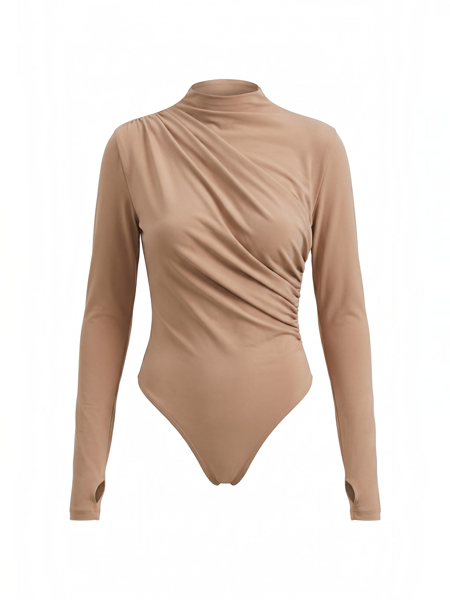 Audrey Longsleeve mit schmalem Stehkragen