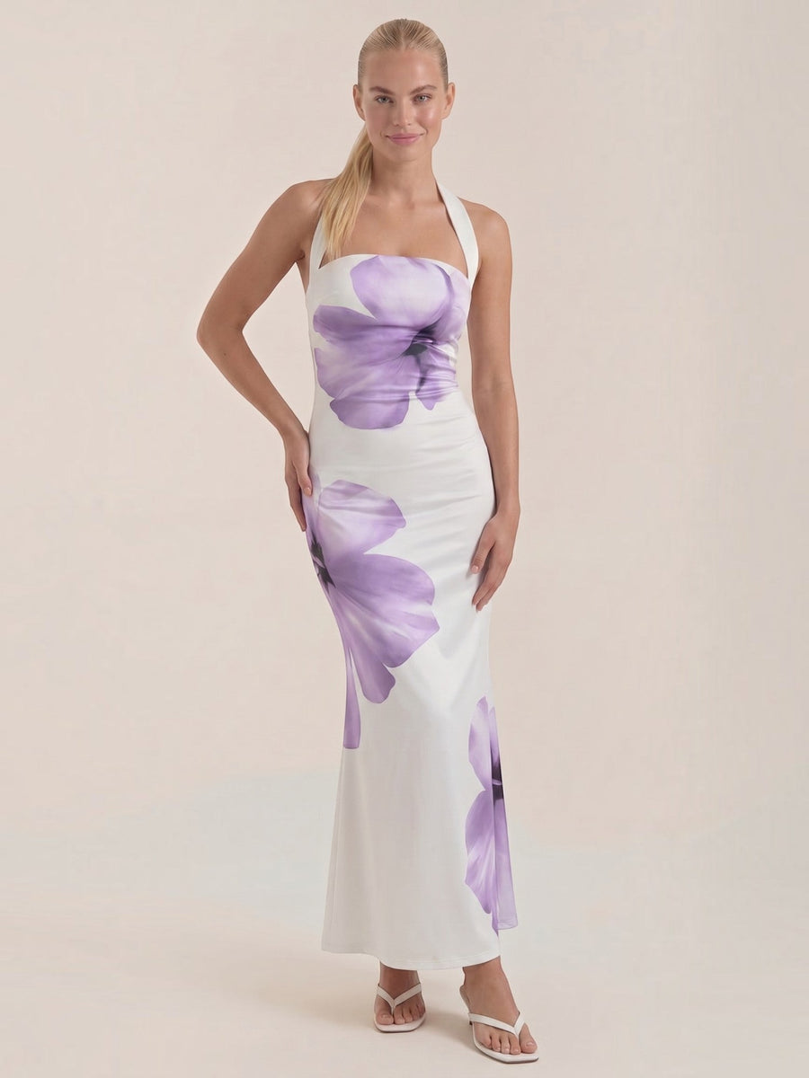 Remi Neckholder-Maxikleid mit Blumenprint