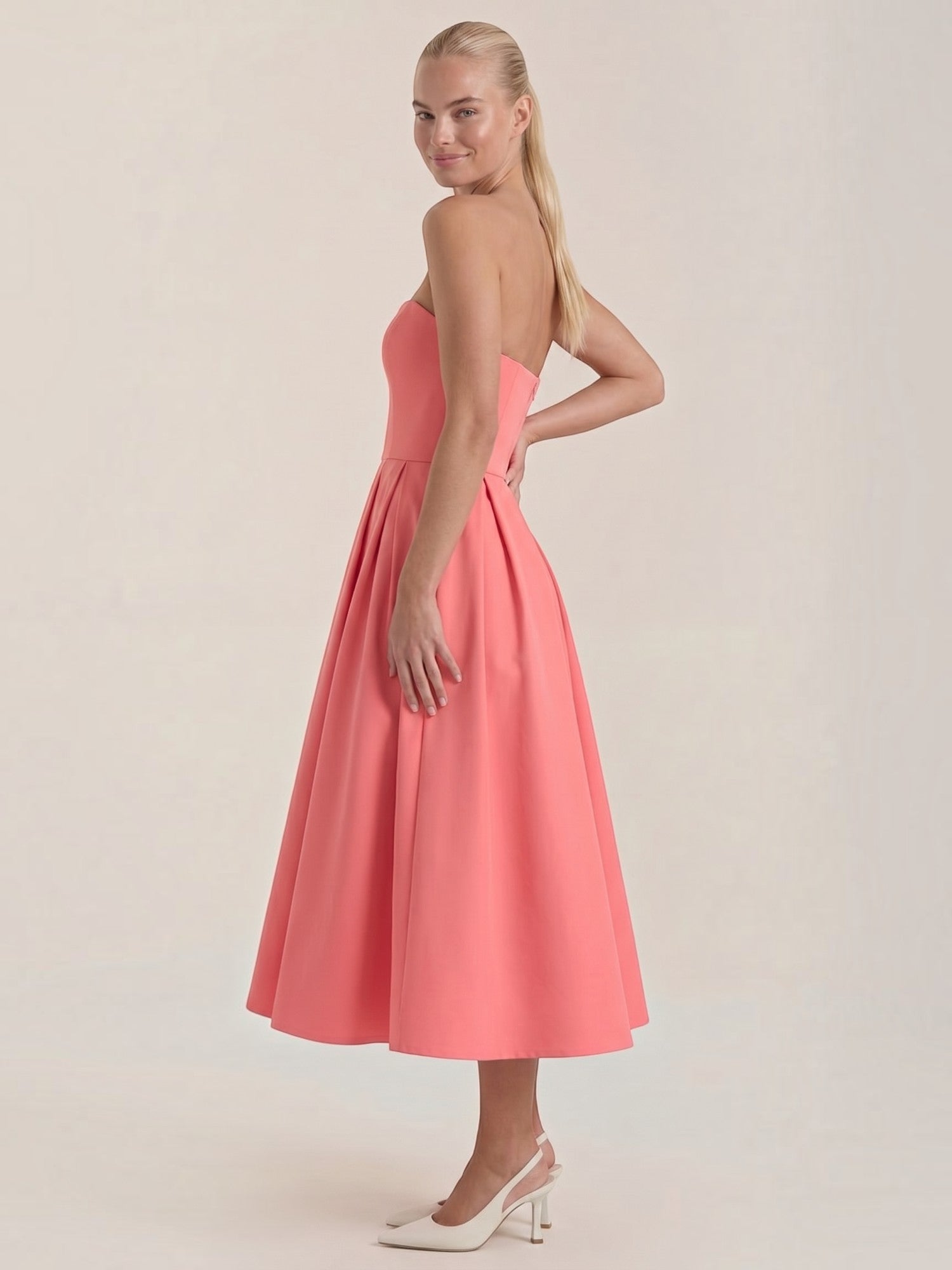 Yanna Bandeau-Midikleid mit Faltenrock