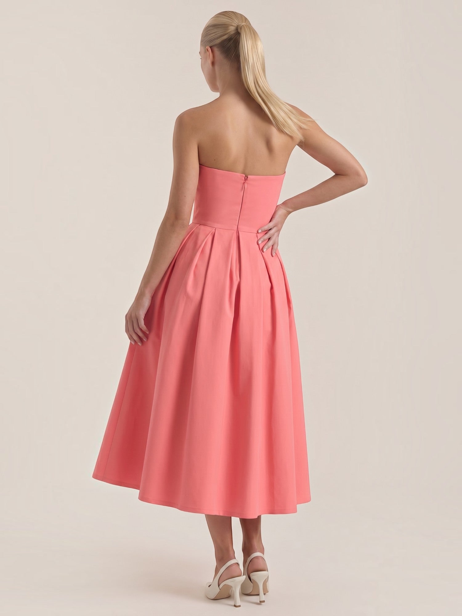 Yanna Bandeau-Midikleid mit Faltenrock